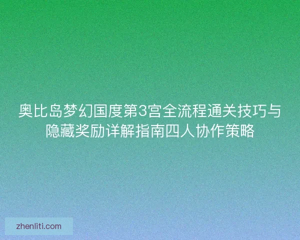 奥比岛梦幻国度第3宫全流程通关技巧与隐藏奖励详解指南四人协作策略
